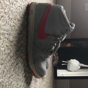 Gray Nike shoes